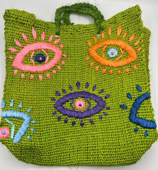 Multi Evil Eye Henequen Bag