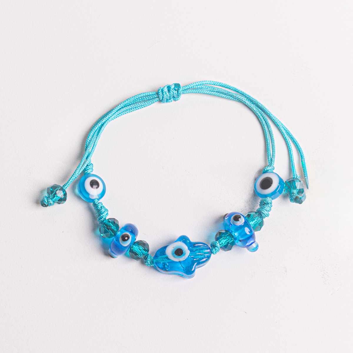 Colorful Bracelet with Hamsa Charms