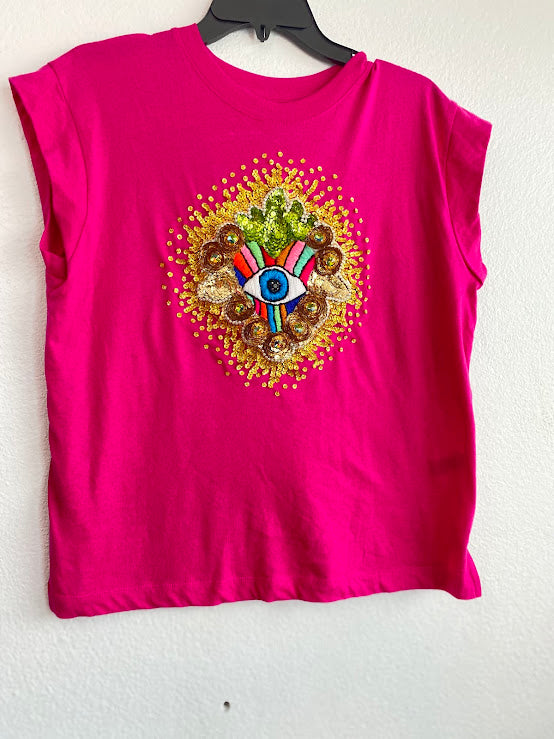 T-shirt with Mexican embroidery