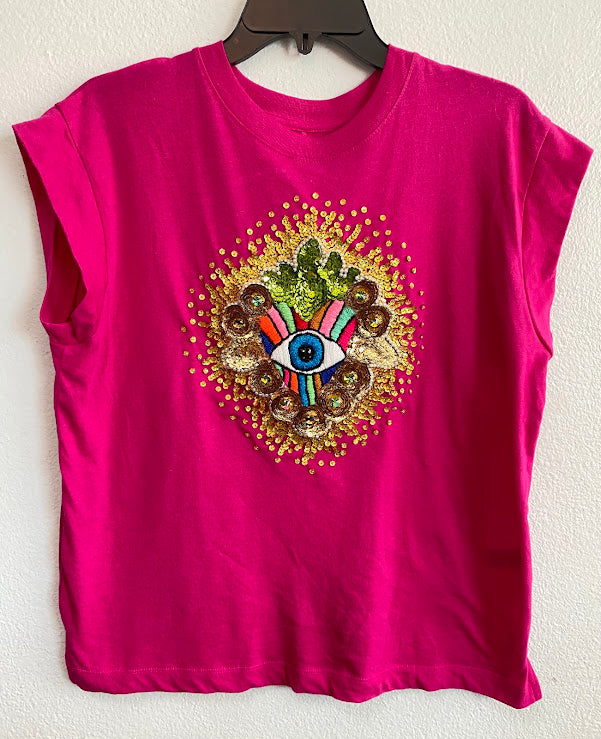 T-shirt with Mexican embroidery