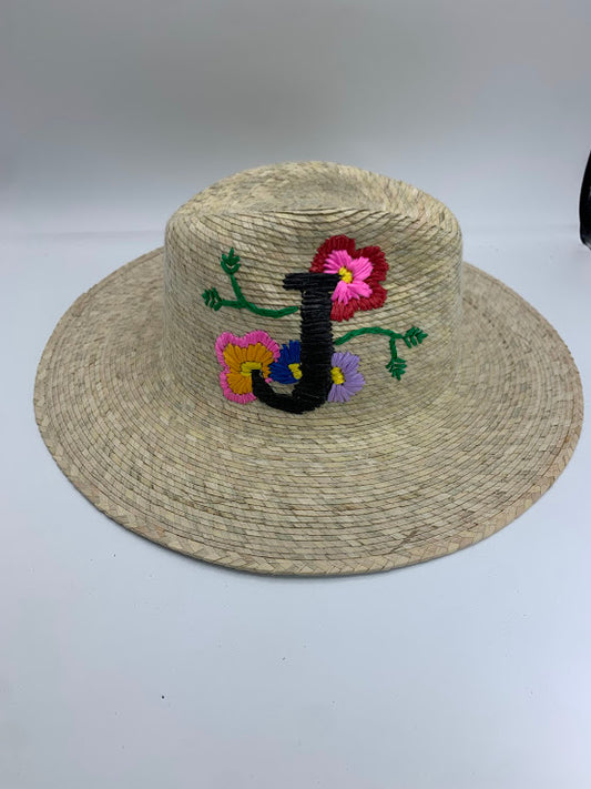 Personalized straw hat . Embroidered straw hat. Personalized hat