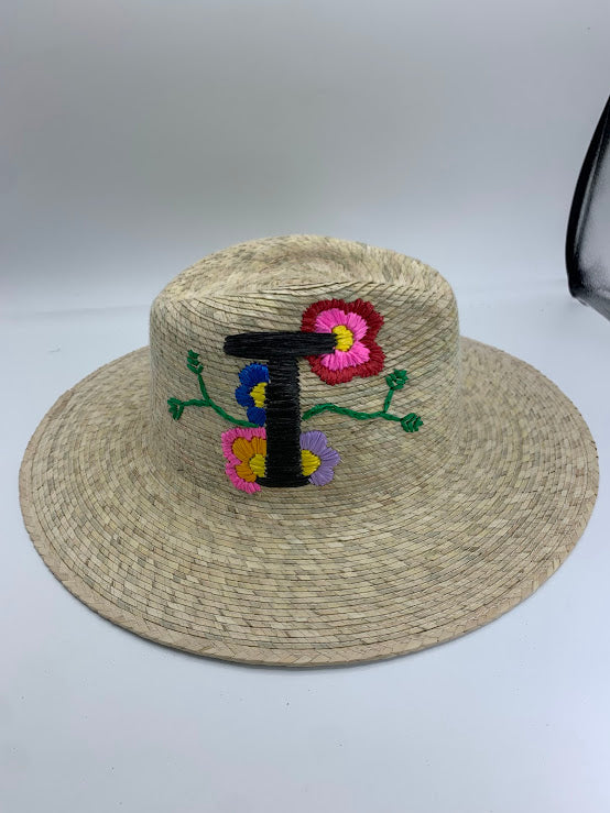 Personalized straw hat . Embroidered straw hat. Personalized hat