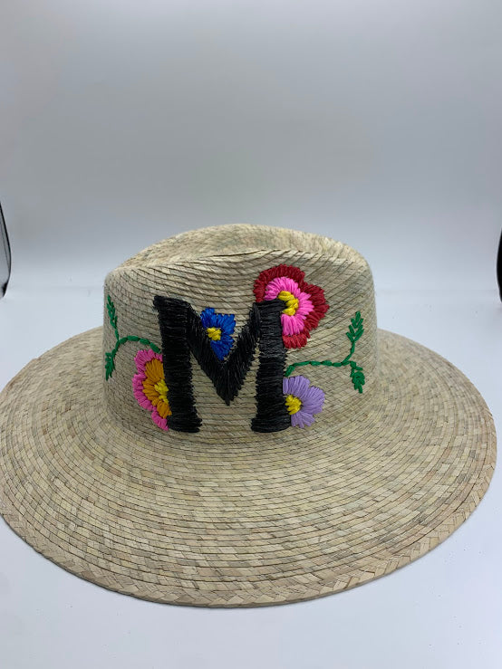 Personalized straw hat . Embroidered straw hat. Personalized hat