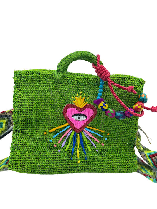 Mexican Heart henequen bag