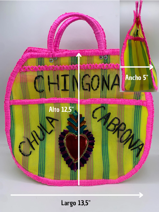 Mercado bag chingona embroidered handbag