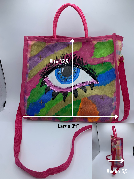 Hand painted eye bag, Mexican market