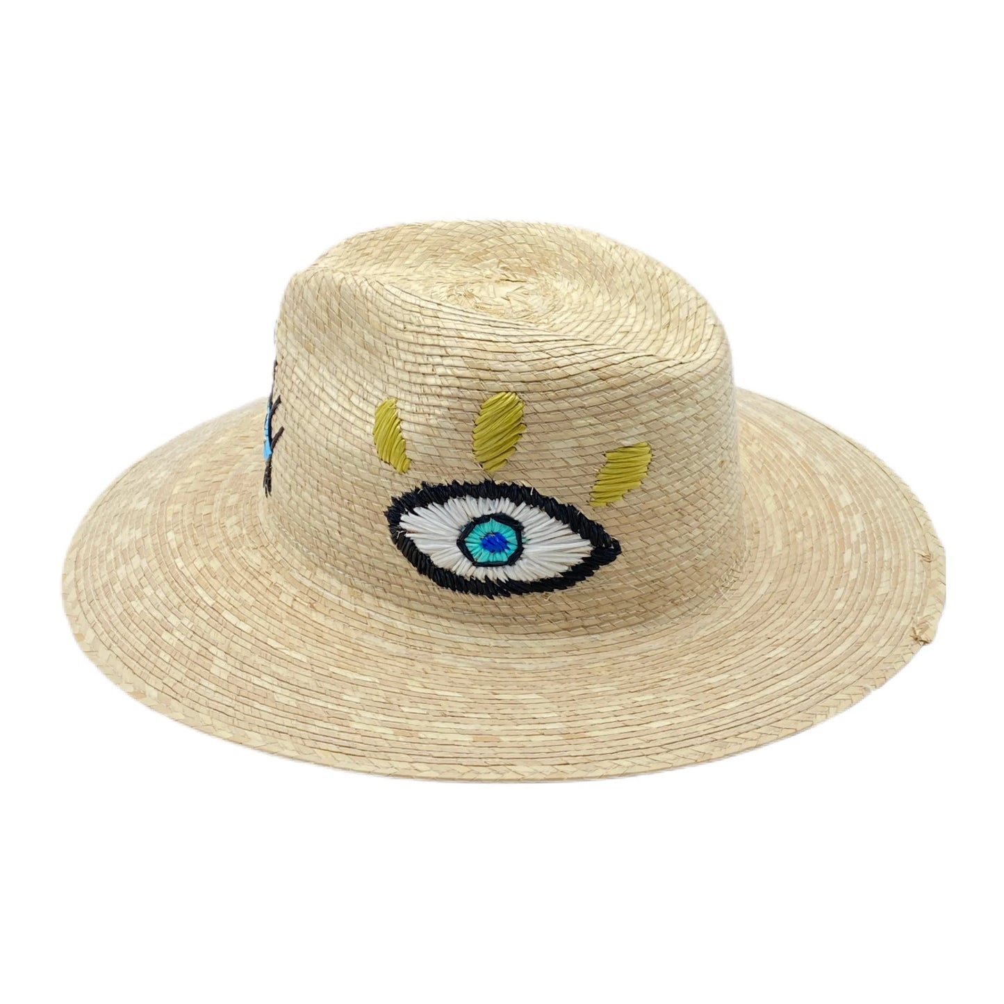 Embroidered straw hat