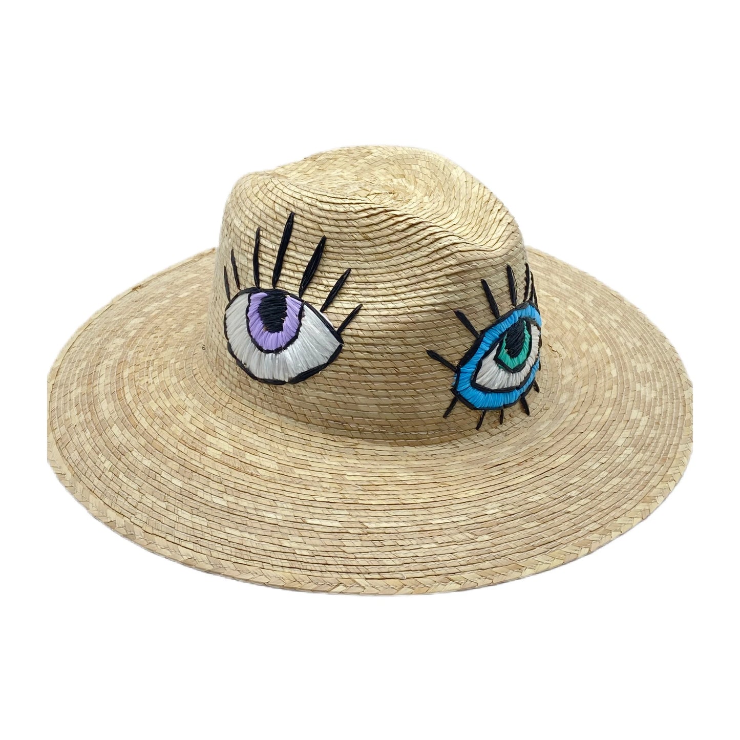 Embroidered straw hat