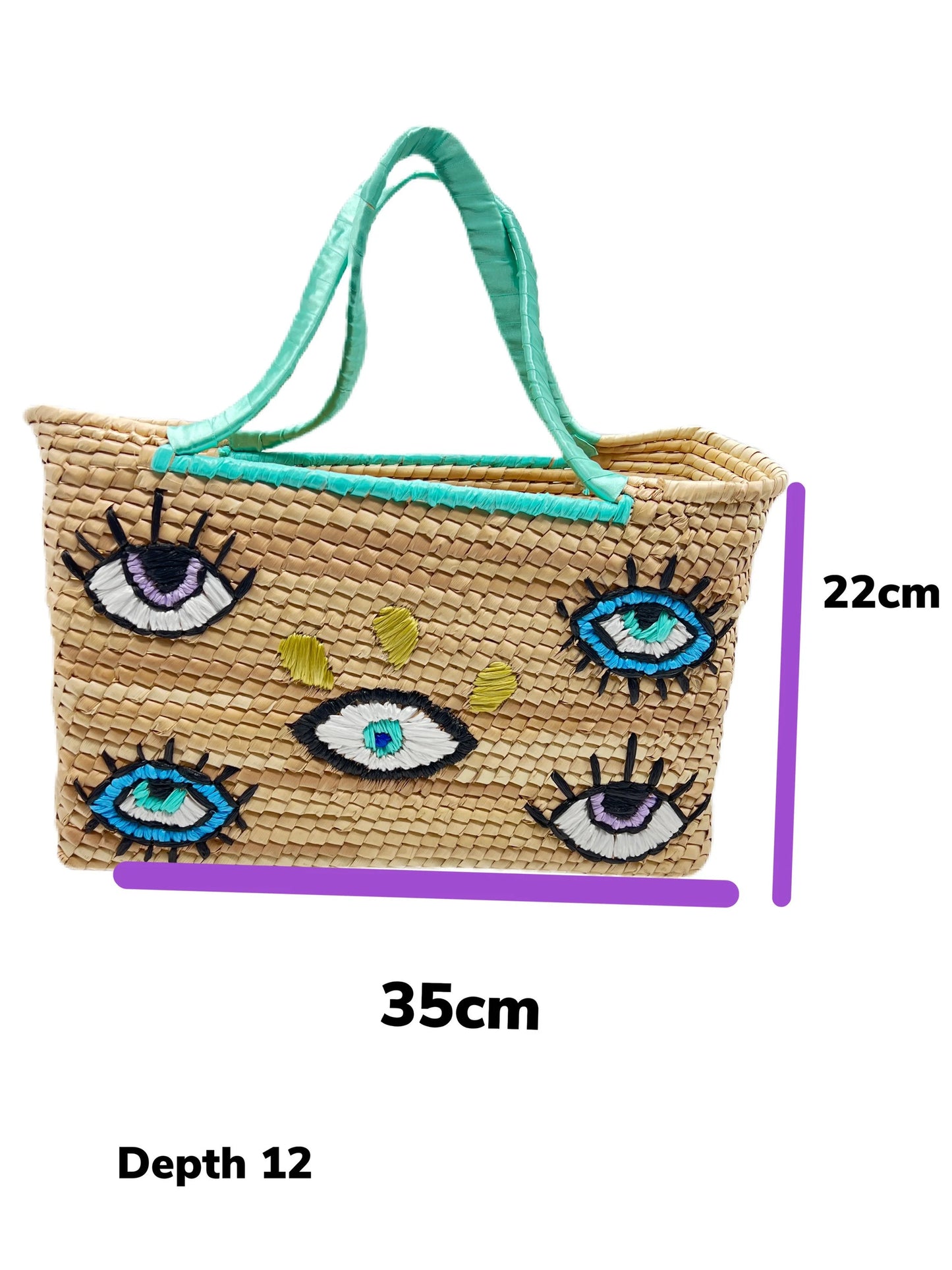 Evil Eye Staw Handbag