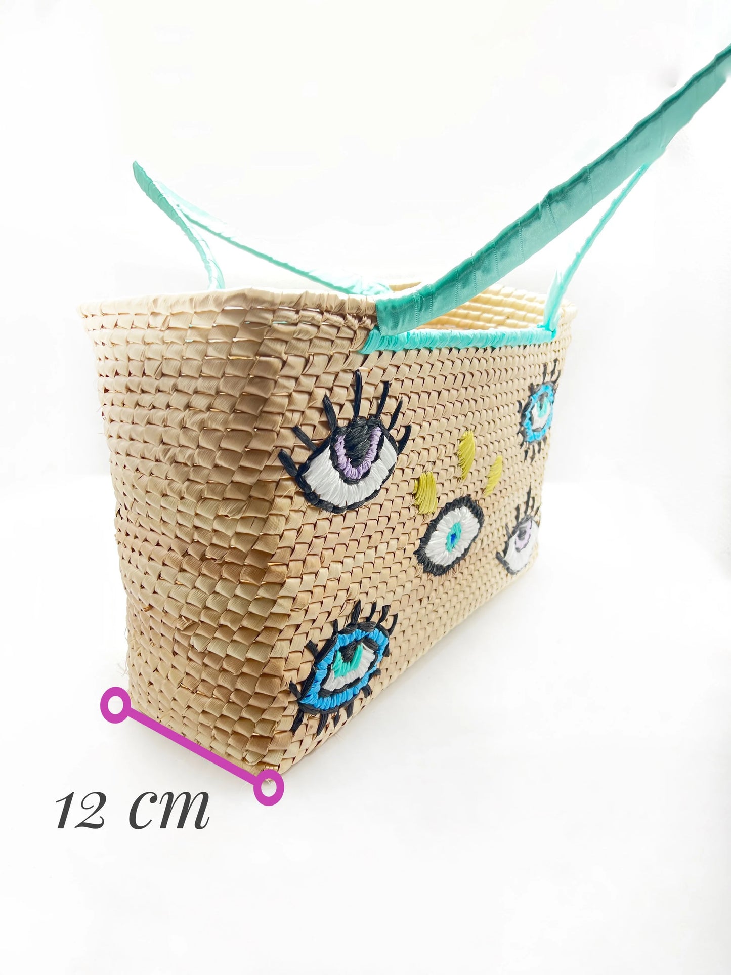 Evil Eye Staw Handbag