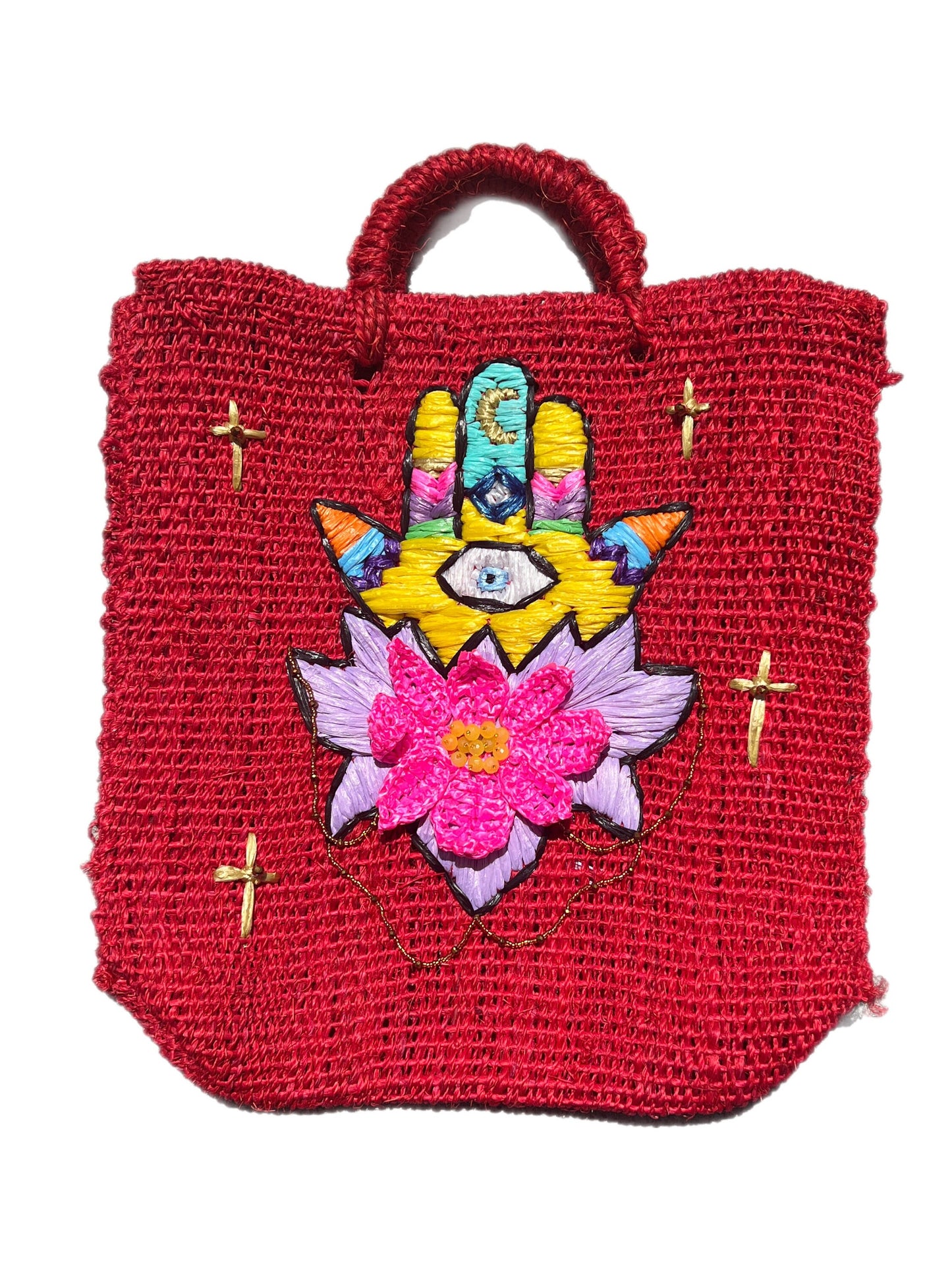 Hemsa embroidered handbag