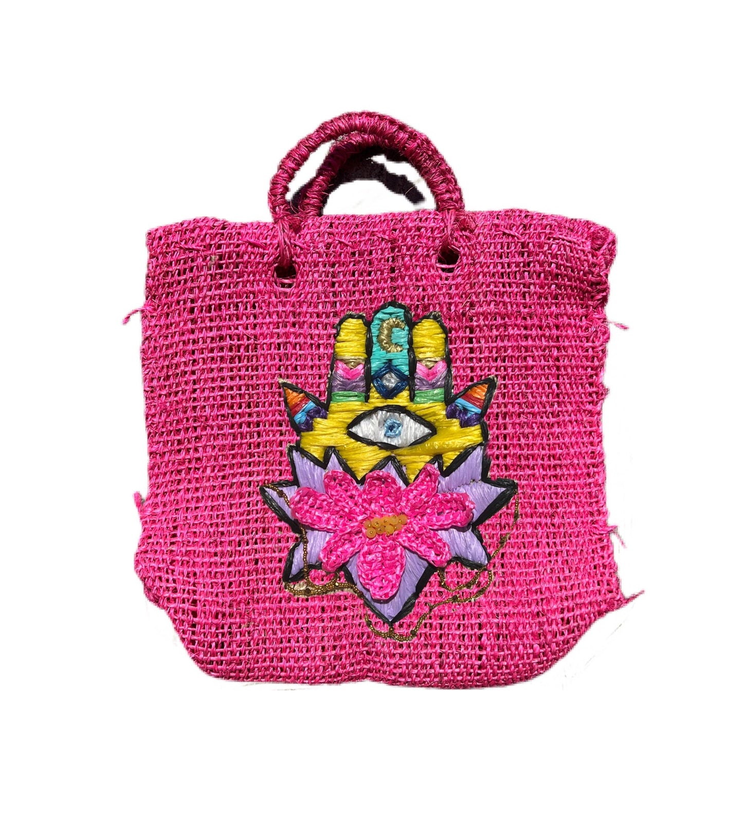 Hemsa embroidered handbag