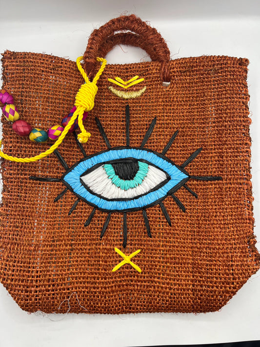 Unique Evil Eye Henequen Bag