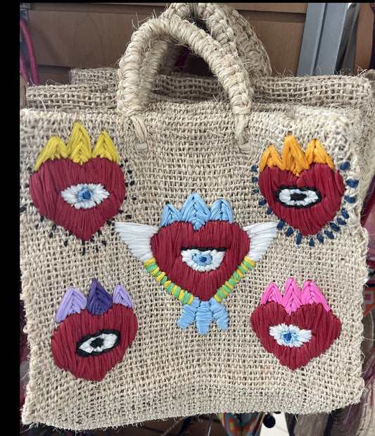 Sacred heart henequen bag