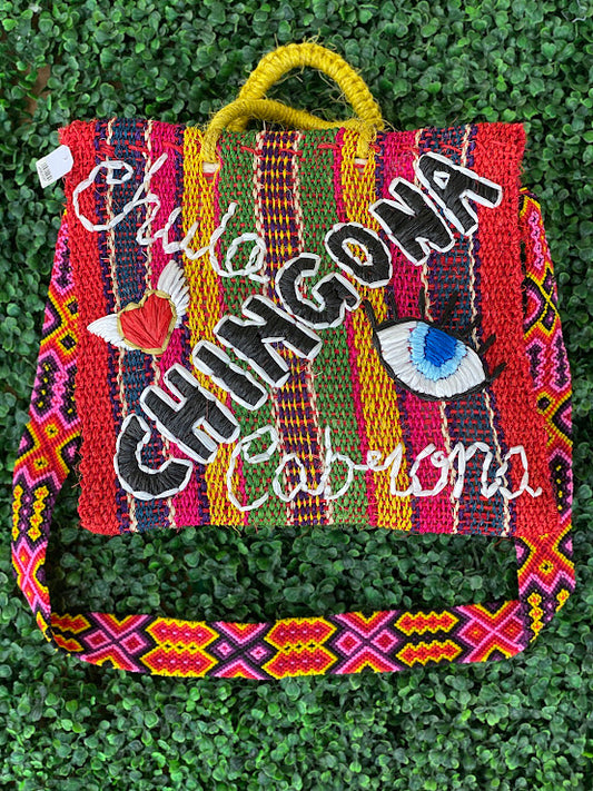 Chula Chingona Cabrona Henequen Embroidered Bag